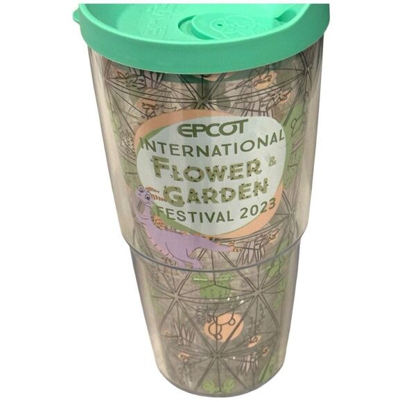 Disney Parks 2023 Epcot Flower & Garden Festival Figment Tervis Tumbler Cup - Picture 8 of 15
